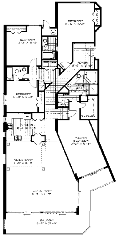 Ocean Bay Club Penthouse Exterior Floor Plan