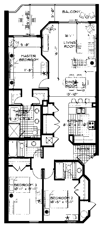 Windy Hill Dunes 3 Bedroom (A) Floor Plan